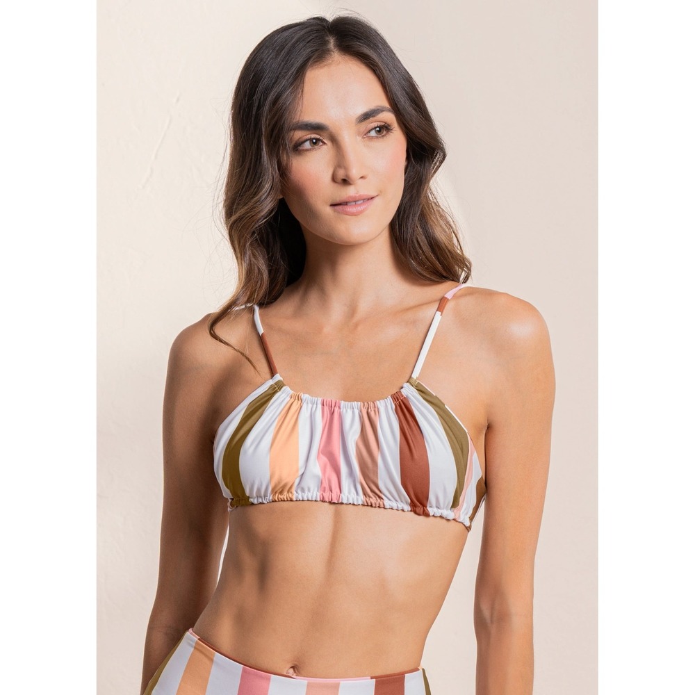 Maaji Pink Cube Nelly Bralette Bikini Top Sz M NWT $79β